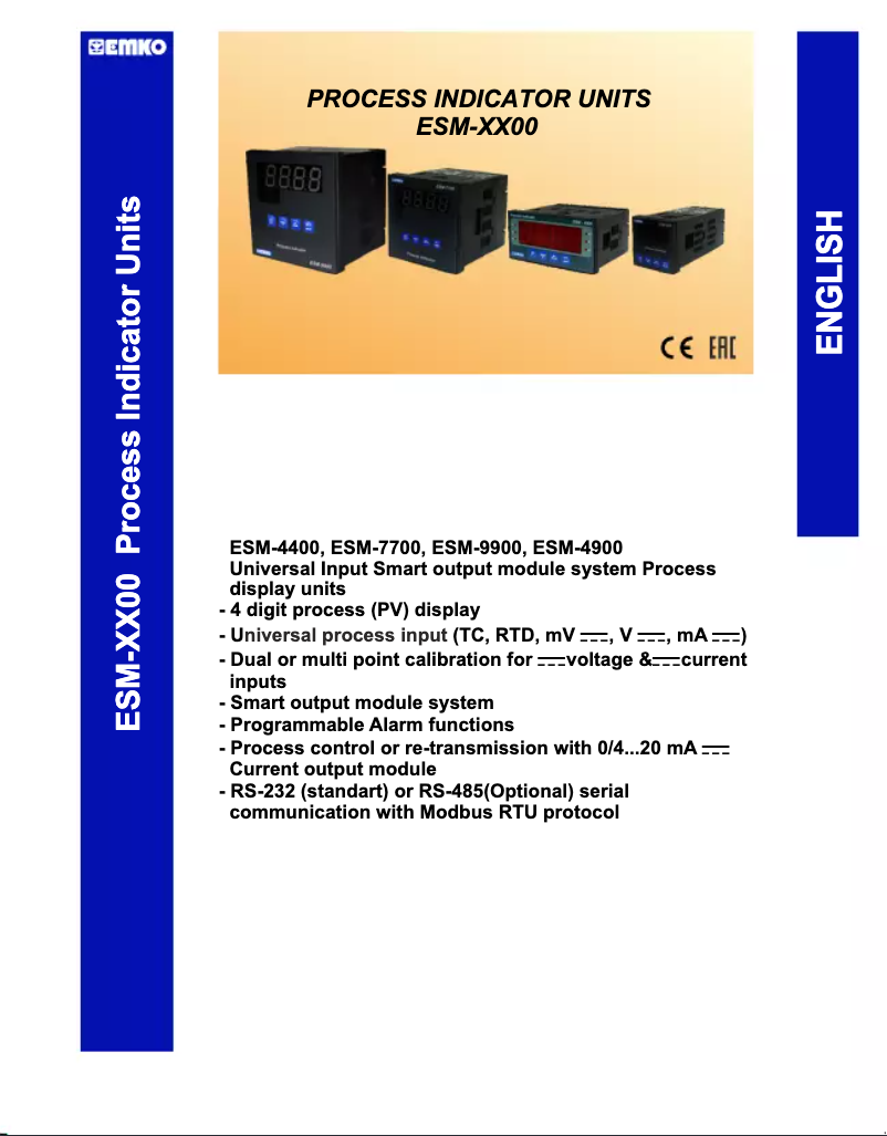 Página 1 del manual Manual de usuario Emko ESM-4900