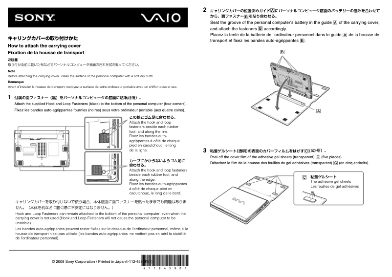 Imagen de la primera página del manual del dispositivo Vaio VGN-Z790