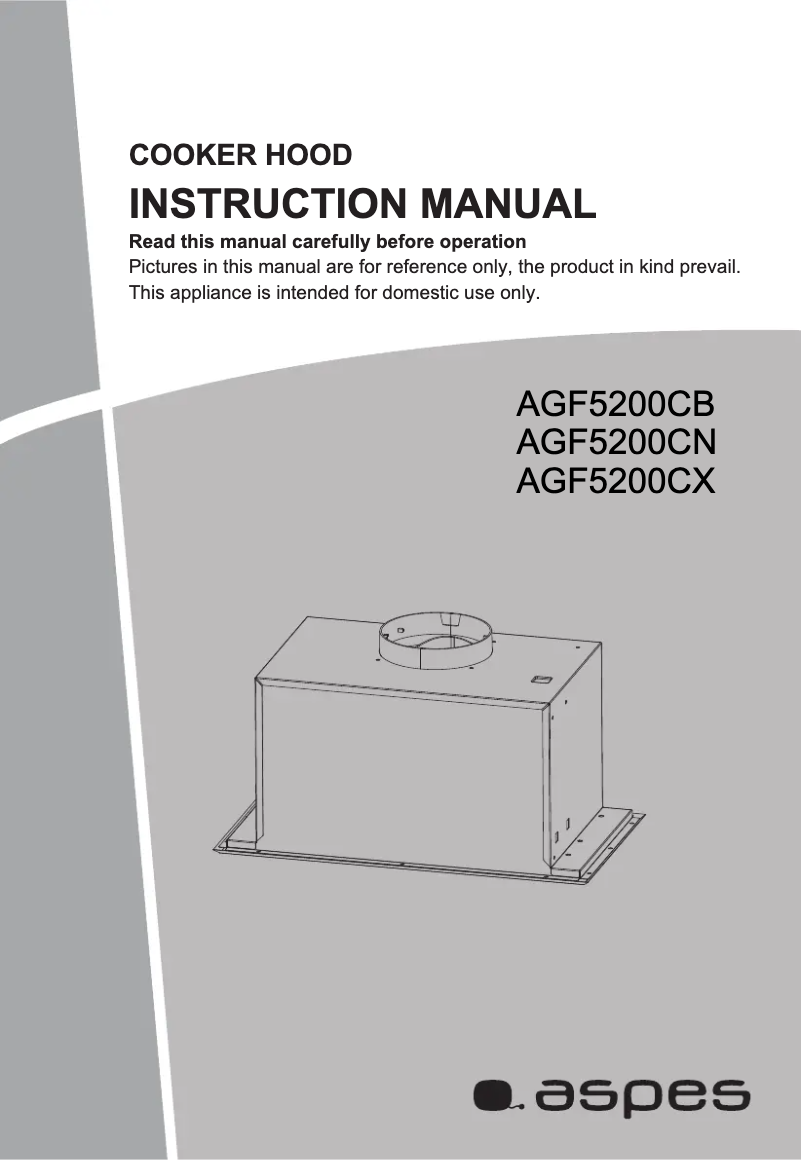 Página 1 del manual Manual de usuario Aspes AGF5200CX