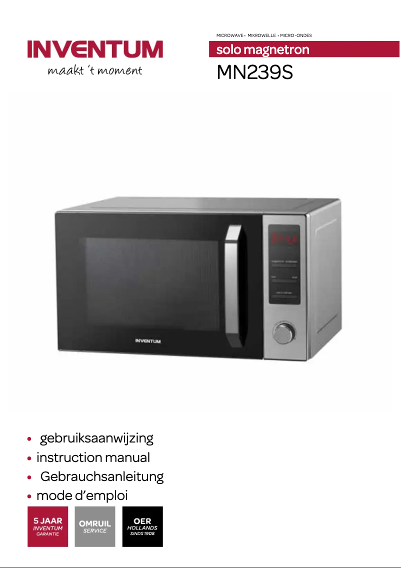 Página 1 del manual Manual de usuario Inventum MN239S