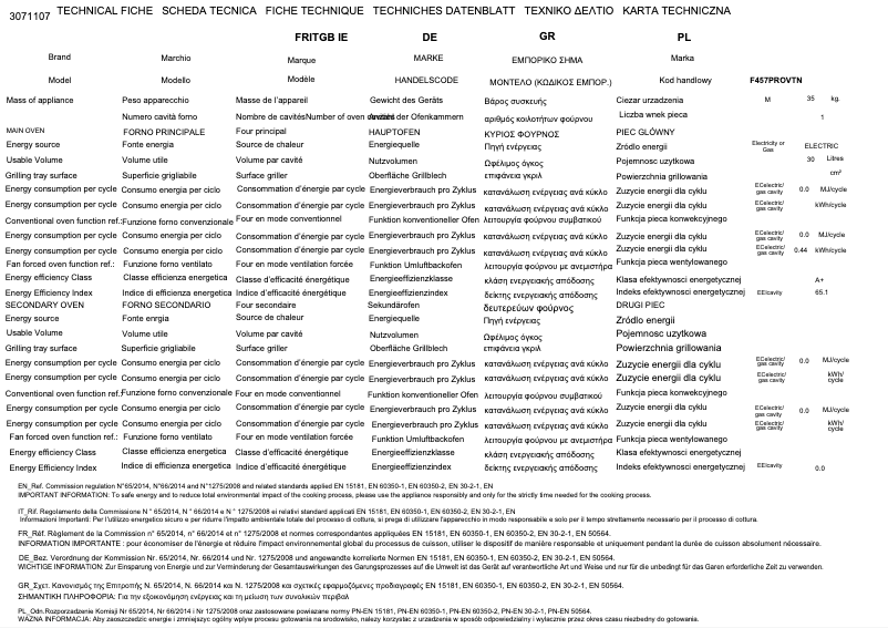 Imagen de la primera página del manual del dispositivo F457PROVTX
