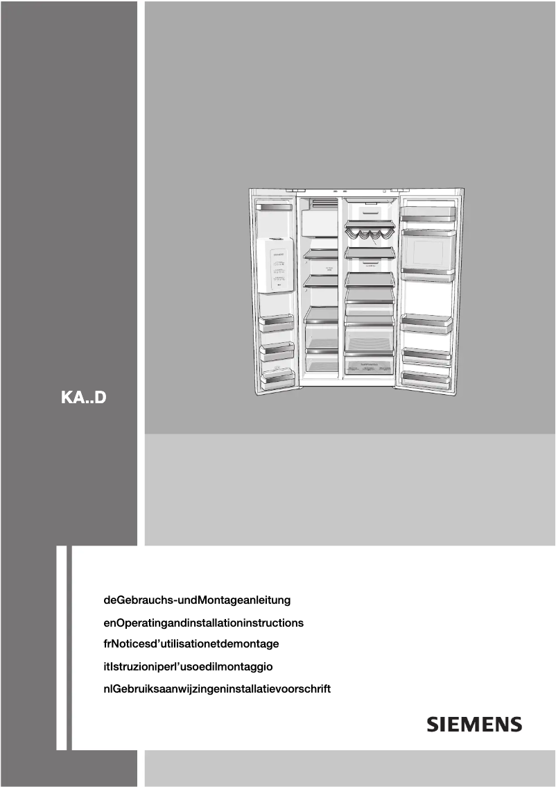 Imagen de la primera página del manual del dispositivo KA62DS21