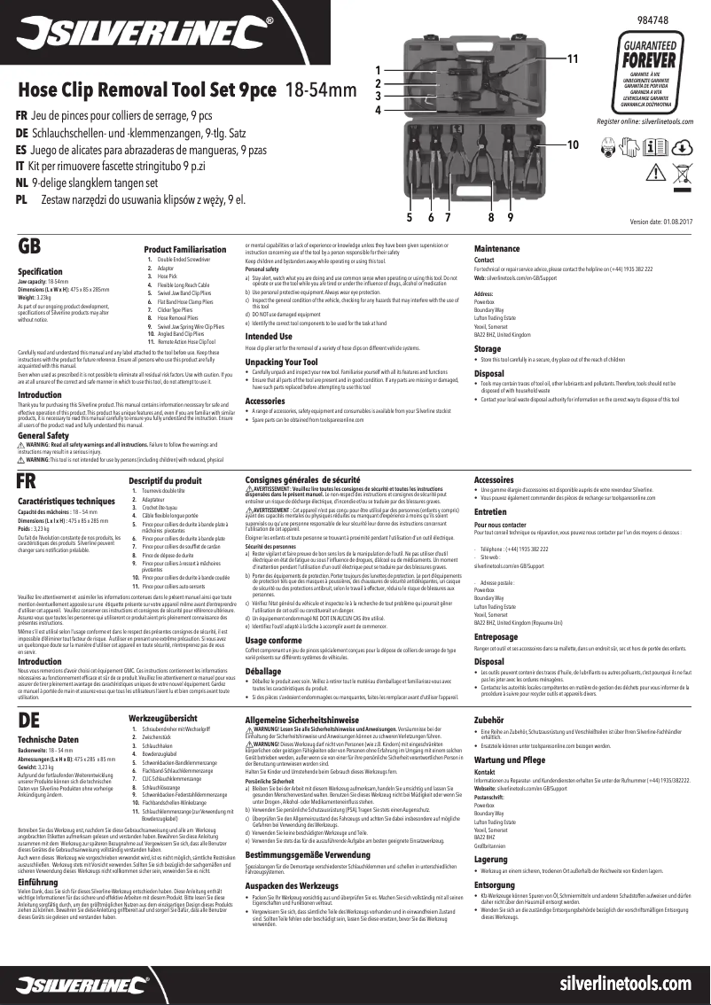 Imagen de la primera página del manual del dispositivo 984748