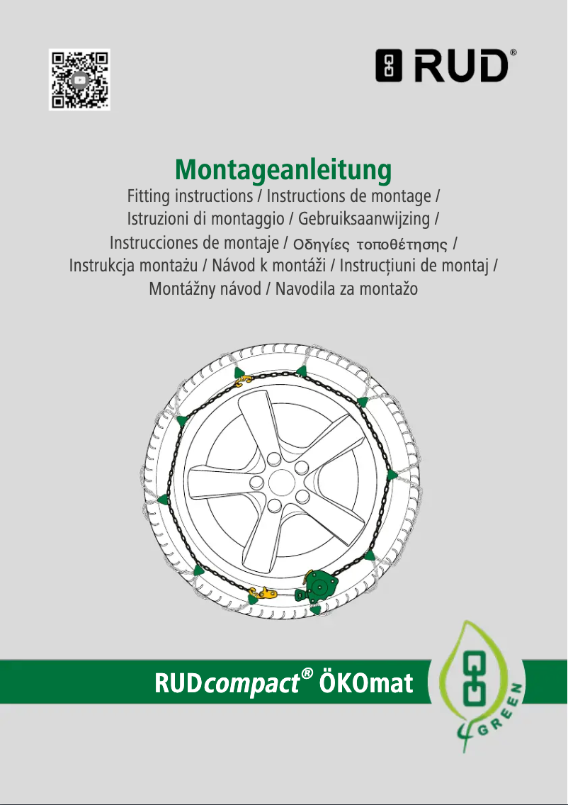Imagen de la primera página del manual del dispositivo RUDcompact ÖKOmat E100