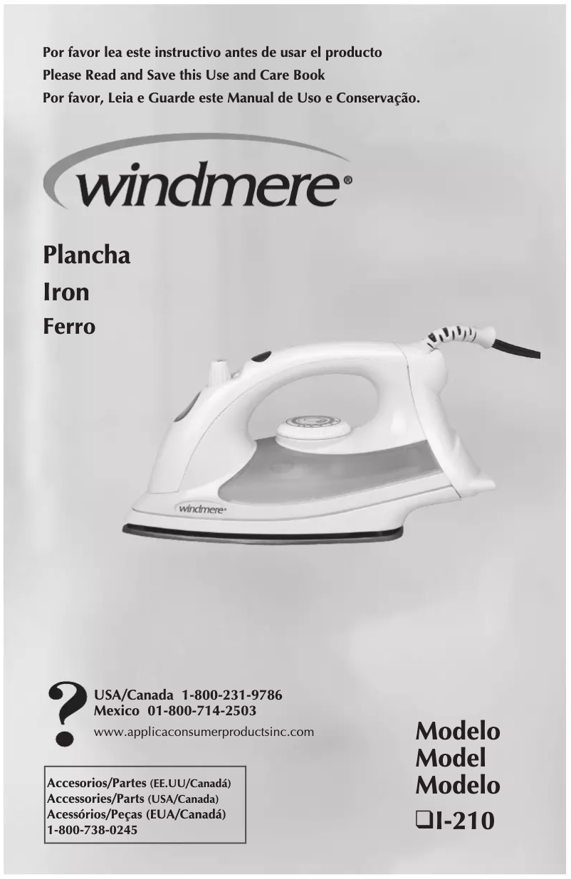 Imagen de la primera página del manual del dispositivo I-210