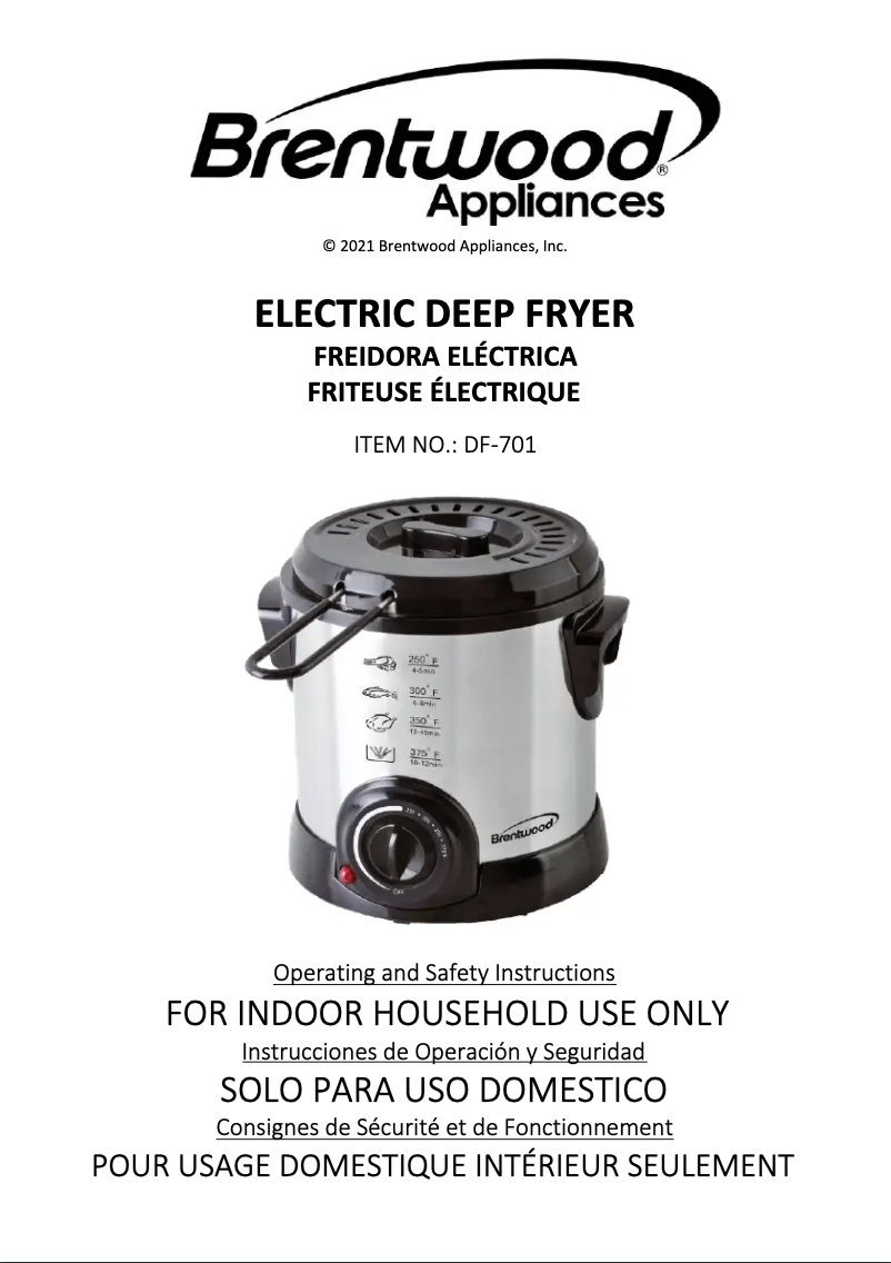 Imagen de la primera página del manual del dispositivo DF-701