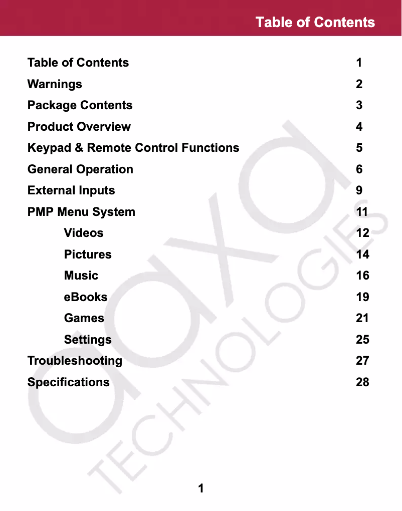 Imagen de la primera página del manual del dispositivo Micro M2
