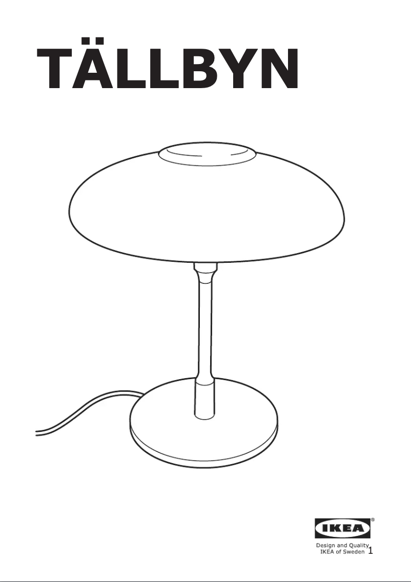 Imagen de la primera página del manual del dispositivo TALLBYN