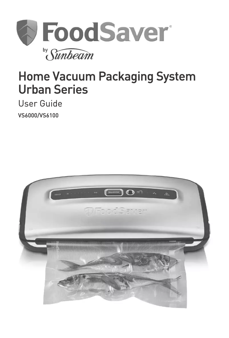 Imagen de la primera página del manual del dispositivo Foodsaver VS6100