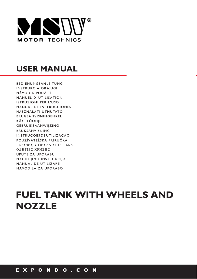 Imagen de la primera página del manual del dispositivo MSW-FM-N-53