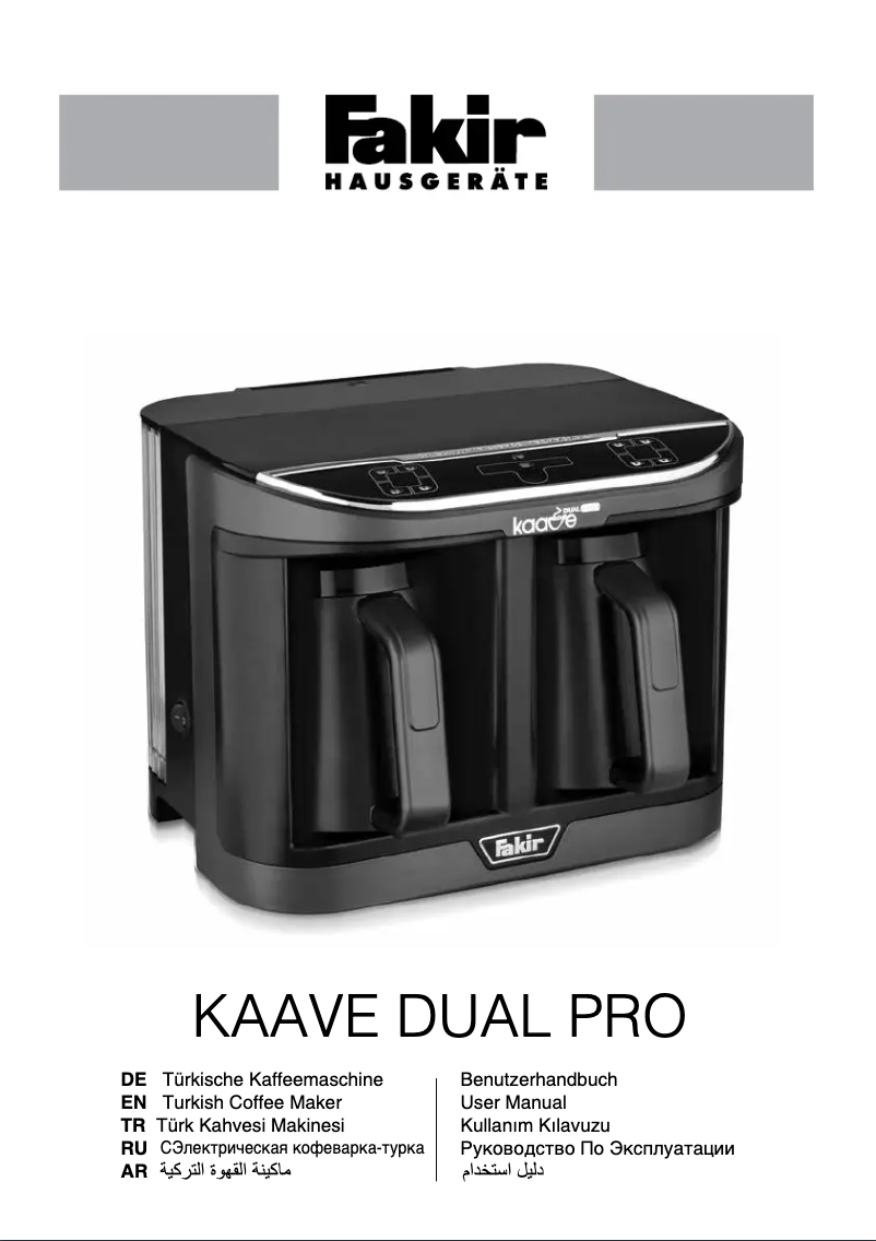 Página 1 del manual Manual de usuario Fakir Kaave Dual Pro
