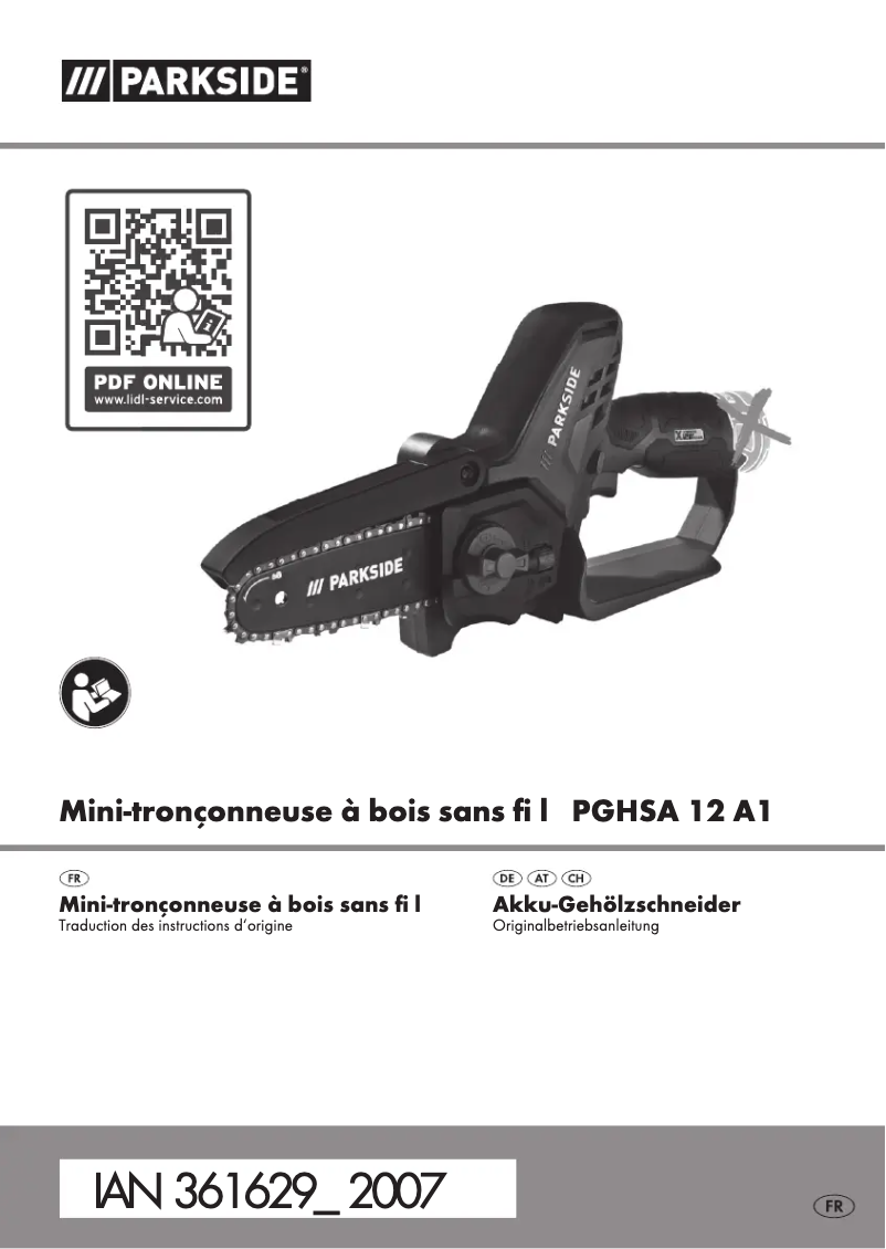 Imagen de la primera página del manual del dispositivo PGHSA 12 A1