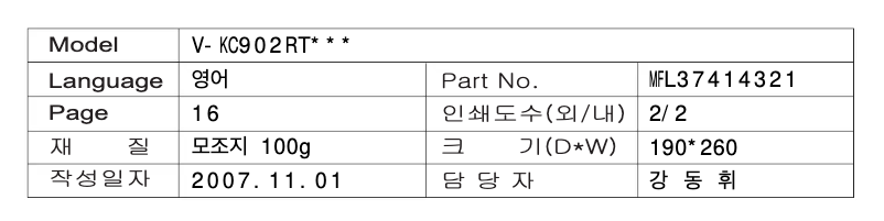 Página 1 del manual Manual de usuario LG V-KC902RT