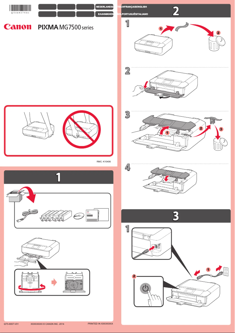 Página 1 del manual Manual de usuario Canon PIXMA MG7510