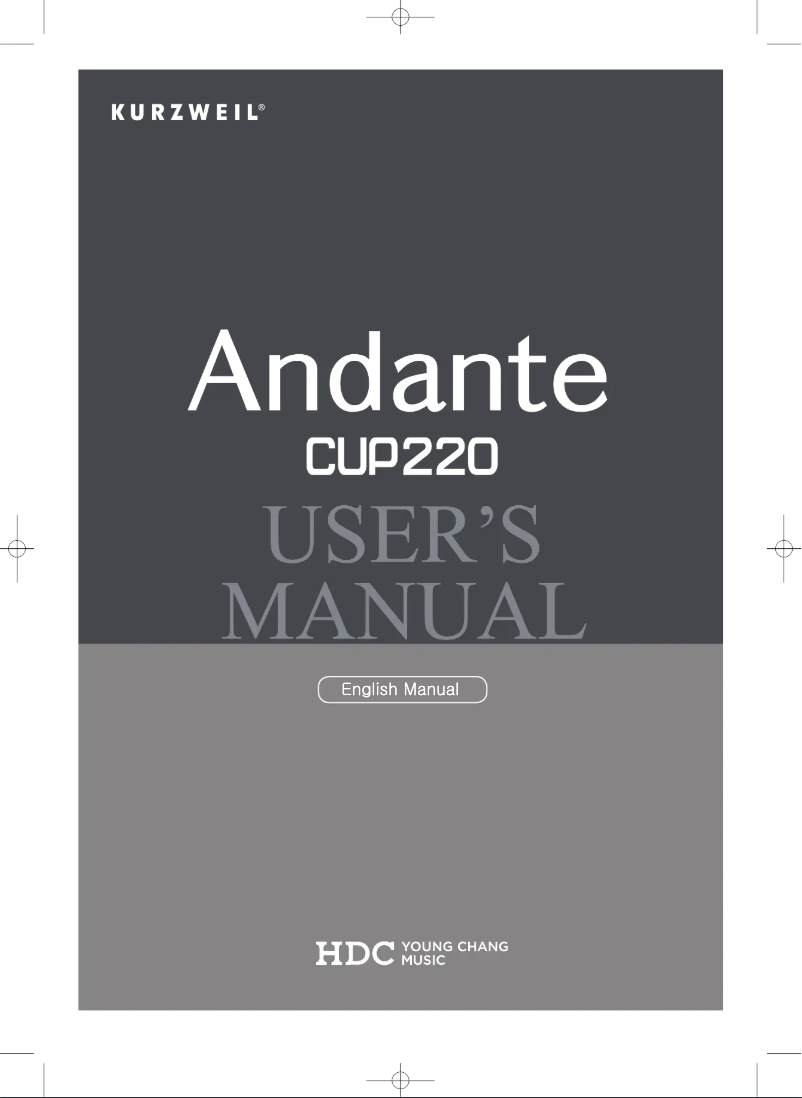 Página nº 1 - Manual de usuario Kurzweil CUP220