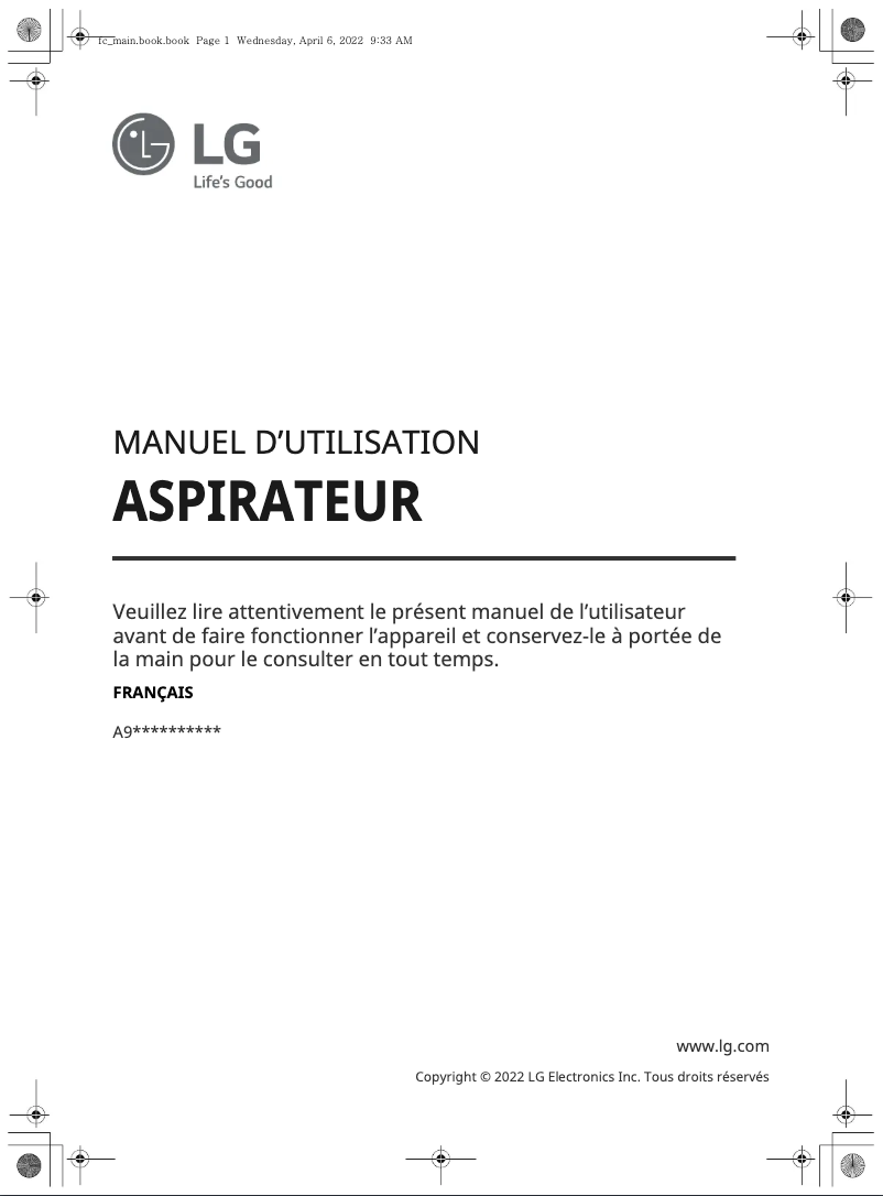 Imagen de la primera página del manual del dispositivo A937KGMS