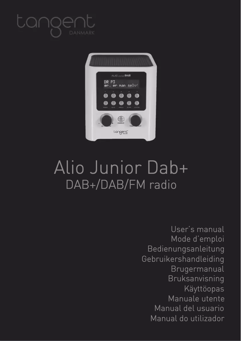 Imagen de la primera página del manual del dispositivo Alio Junior DAB+