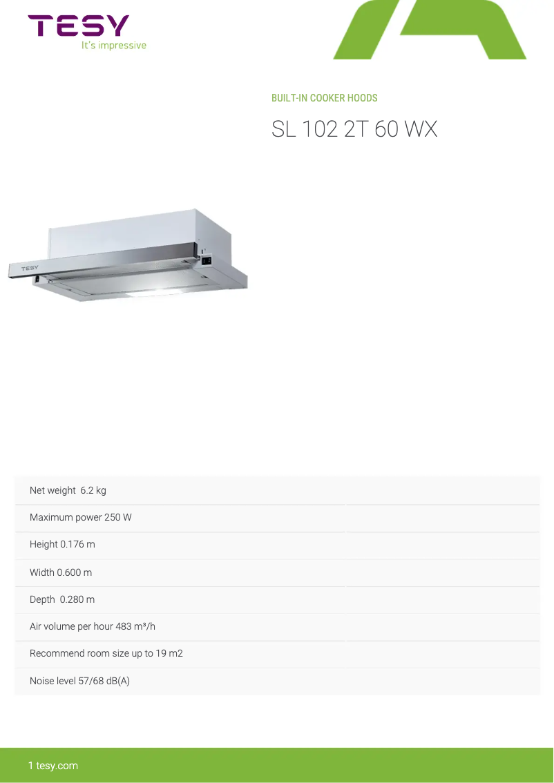 Imagen de la primera página del manual del dispositivo SL 102 2T 60 WX