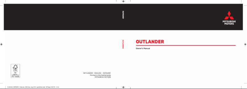 Imagen de la primera página del manual del dispositivo Outlander (2020)