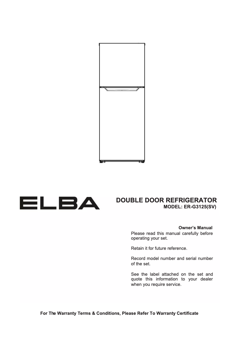 Página 1 del manual Manual de usuario Elba ULTIMO ER-G3125(SV)