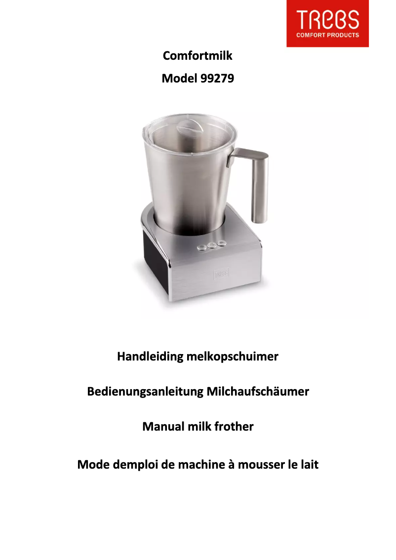 Página 1 del manual Manual de usuario Trebs Comfortmilk 99279