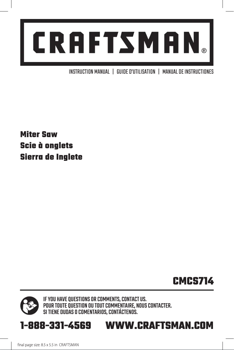 Imagen de la primera página del manual del dispositivo CMCS714M1