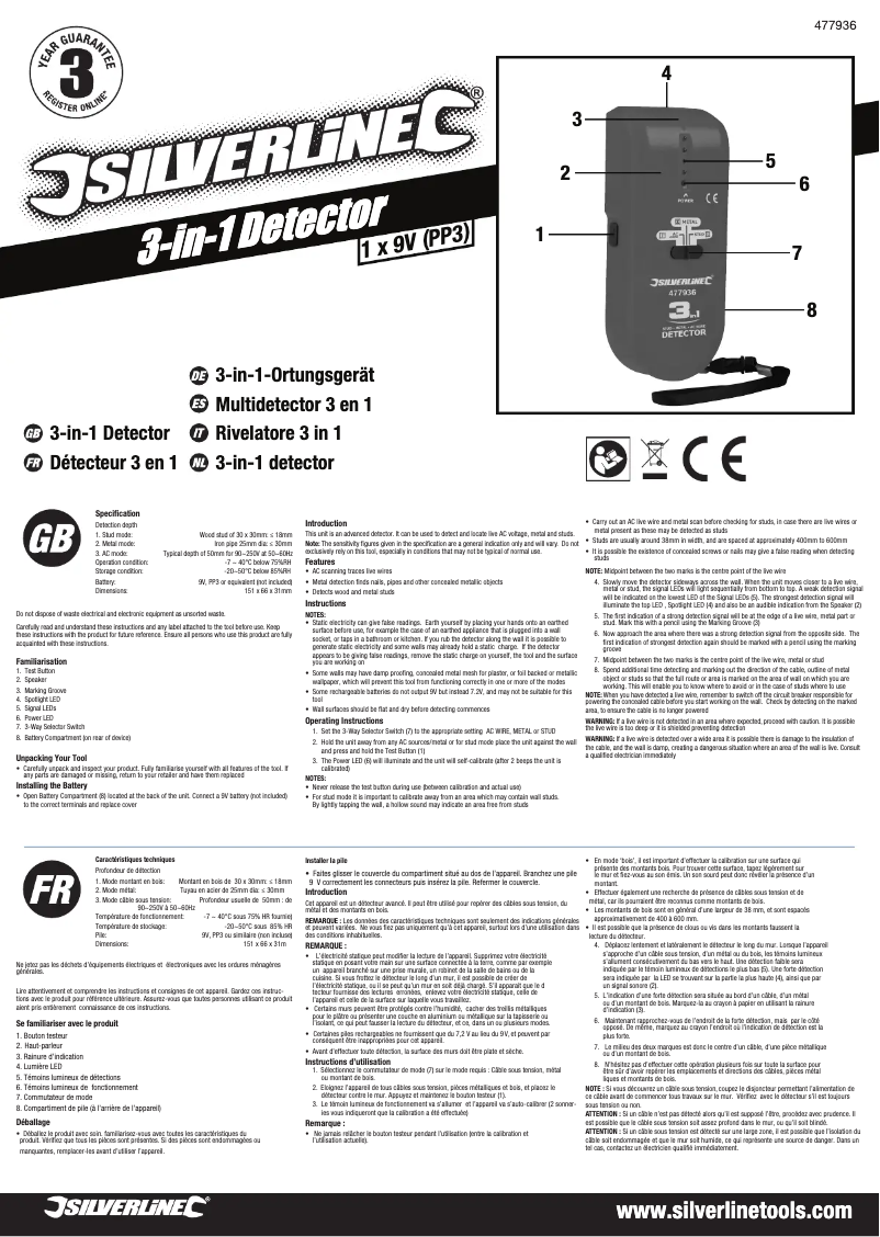 Imagen de la primera página del manual del dispositivo 477936
