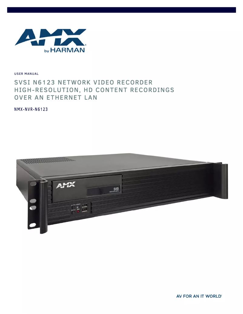 Página 1 del manual Manual de usuario AMX NMX-NVR-N6123