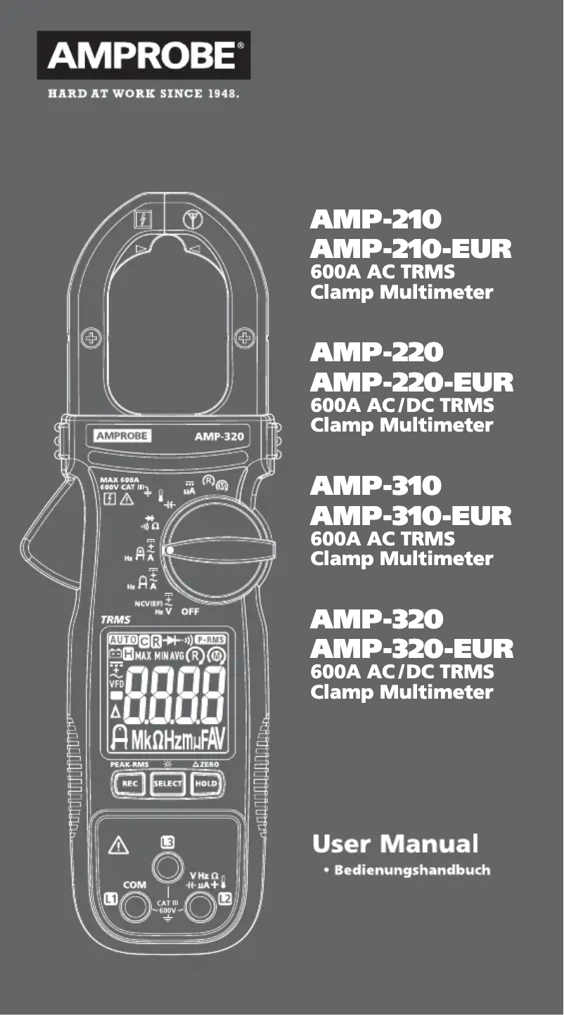 Página 1 del manual Manual de usuario Amprobe AMP-320