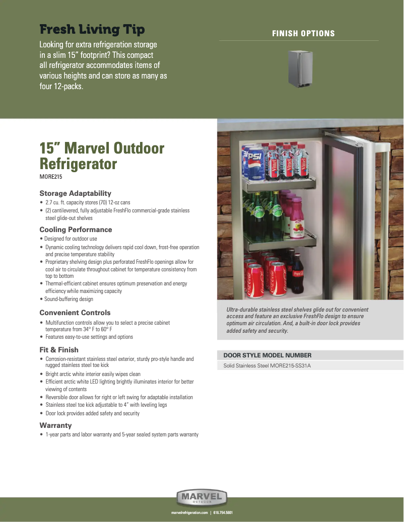 Página 1 del manual Guía de instalación Marvel MORE215