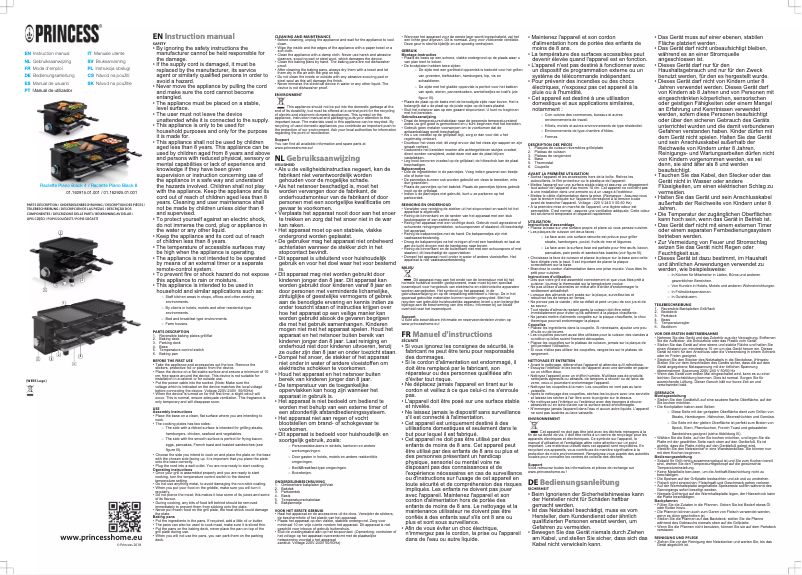 Imagen de la primera página del manual del dispositivo Raclette 162925