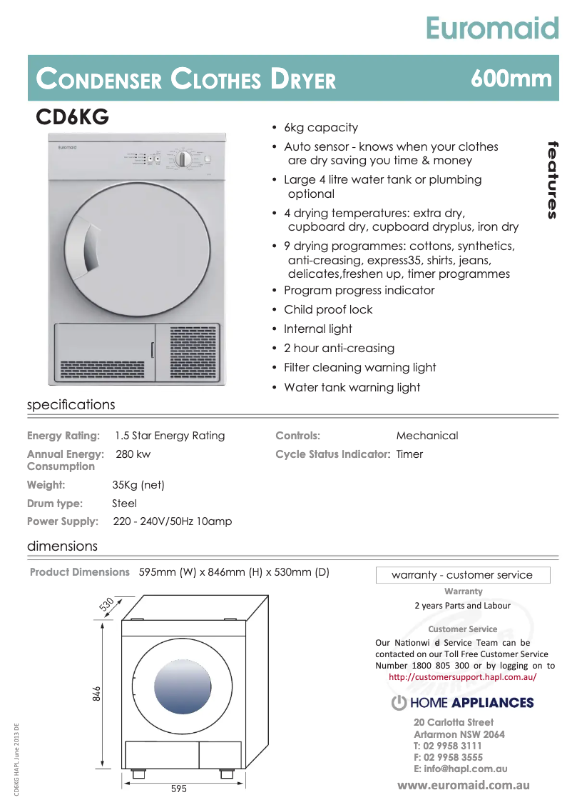Imagen de la primera página del manual del dispositivo CD6KG