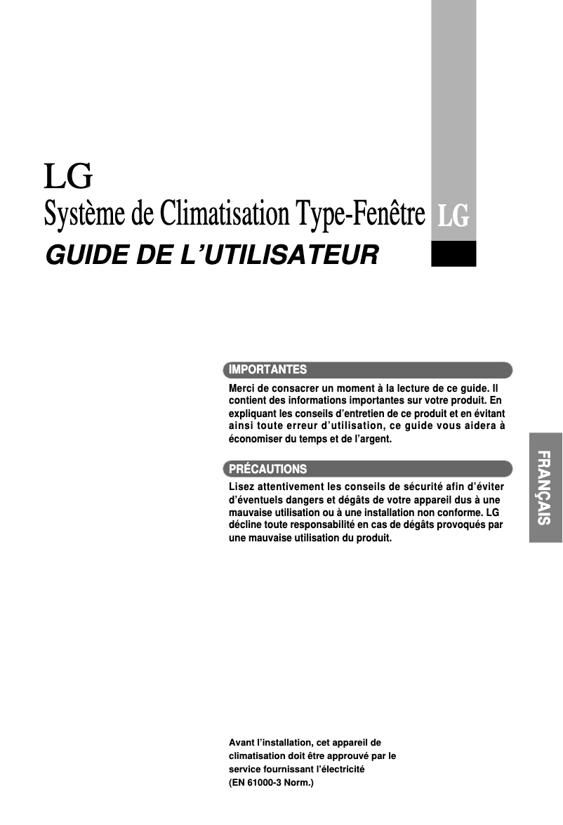 Página 1 del manual Manual de usuario LG LWN1862QCG