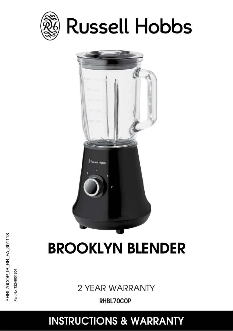 Imagen de la primera página del manual del dispositivo Brooklyn RHBL70COP