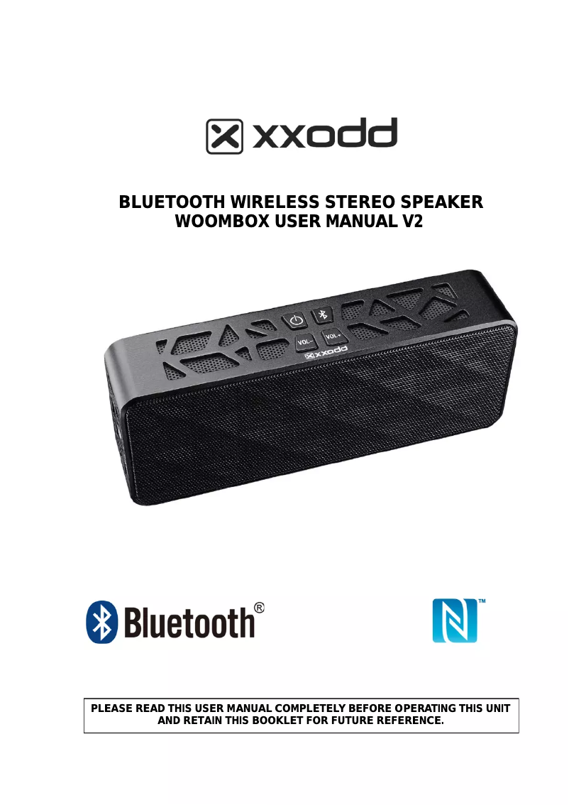 Imagen de la primera página del manual del dispositivo WoomBox