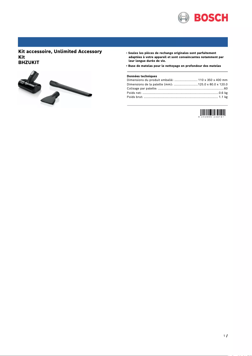 Imagen de la primera página del manual del dispositivo BHZUKIT