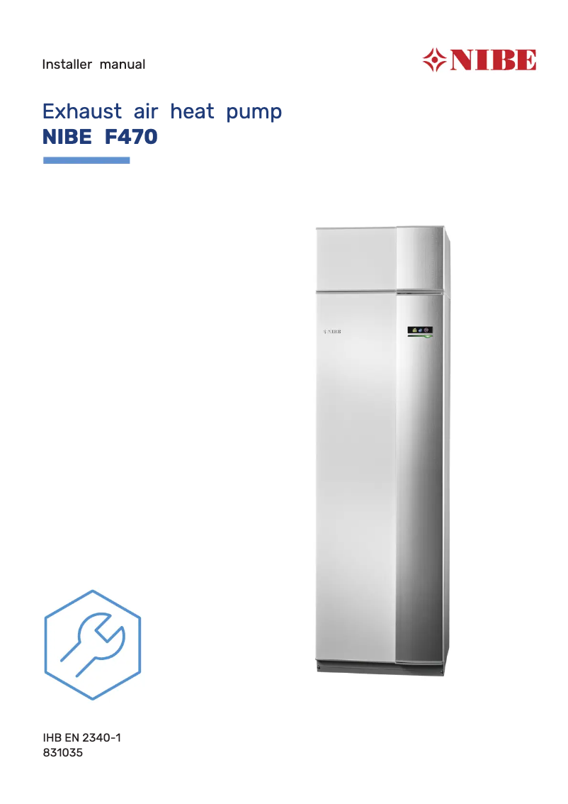 Página 1 del manual Manual de usuario Nibe F470