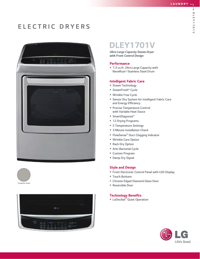 Página nº 1 - Ficha técnica LG DLEY1701V