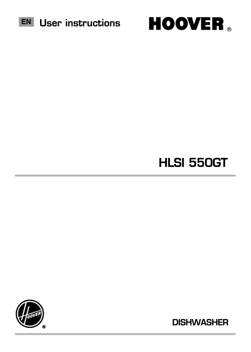 Página 1 del manual Manual de usuario Hoover HLSI 550GT-80