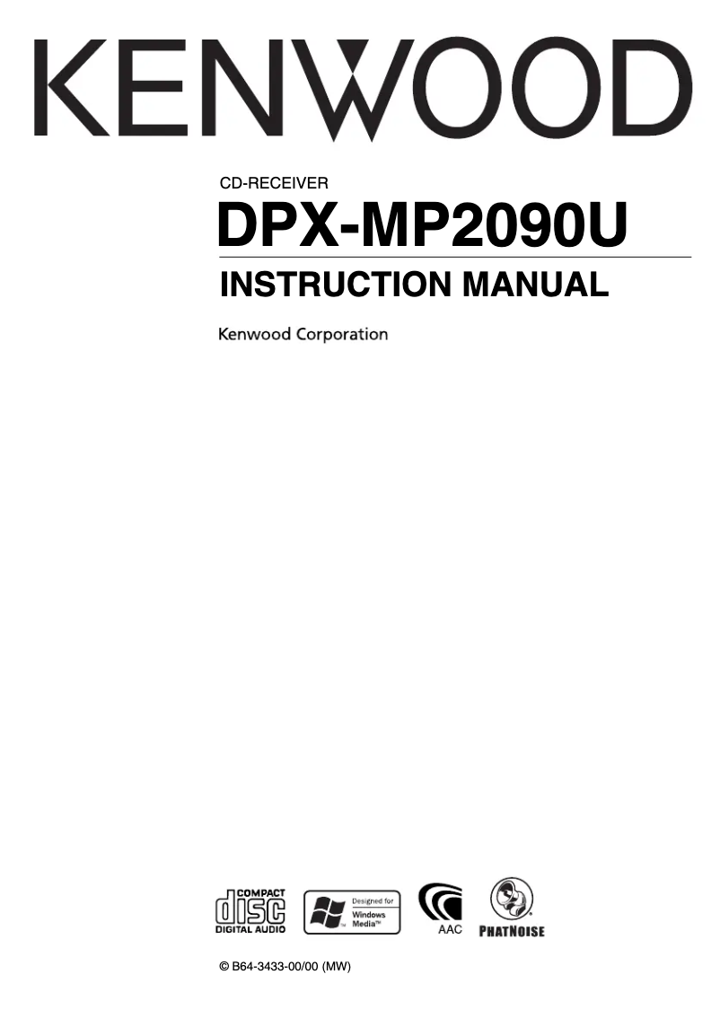 Imagen de la primera página del manual del dispositivo DPX-MP2090U