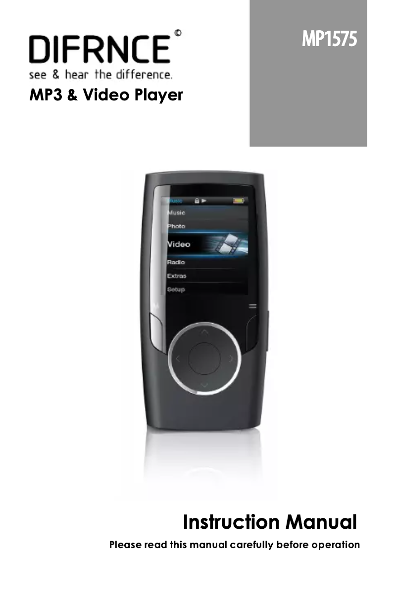 Imagen de la primera página del manual del dispositivo MP1575