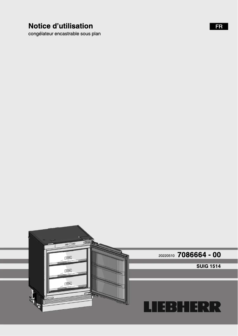 Página 1 del manual Manual de usuario Liebherr SUIG 1514 Comfort