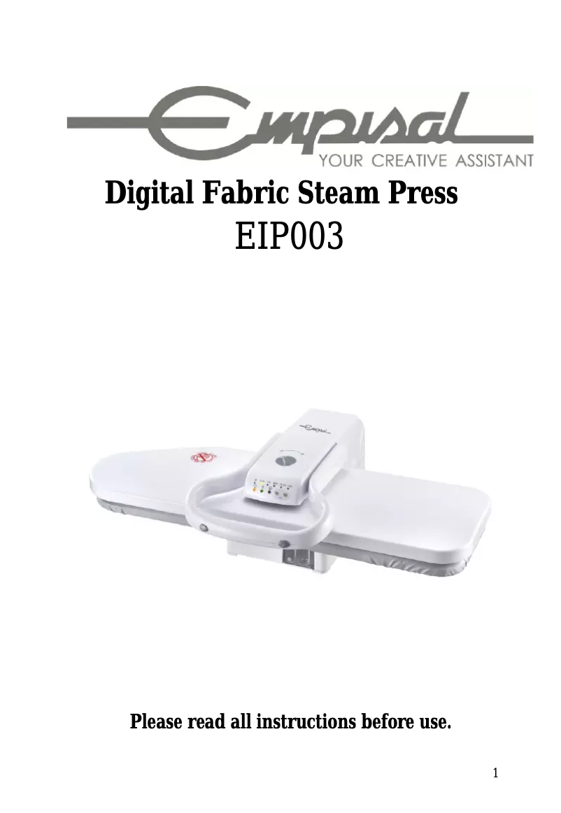 Imagen de la primera página del manual del dispositivo EIP003