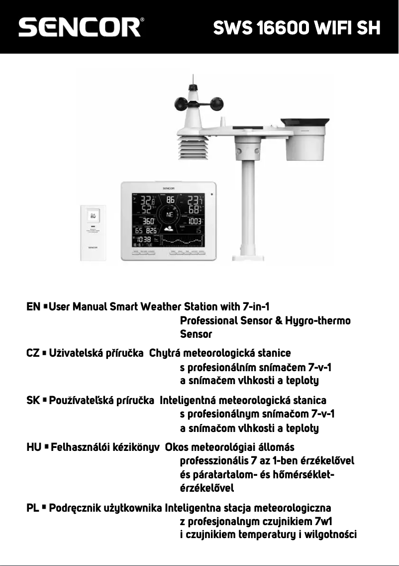 Página 1 del manual Manual de usuario Sencor SWS 16600