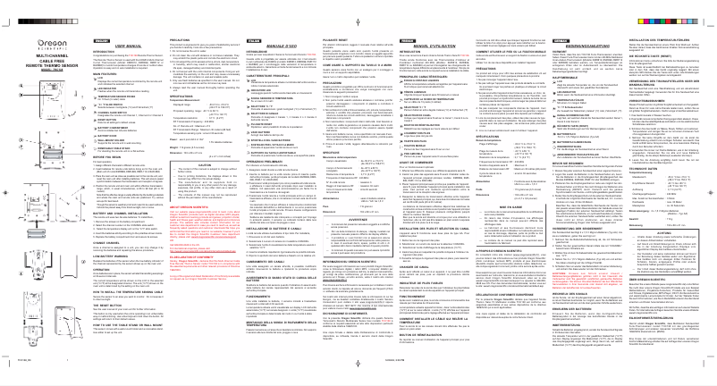 Página 1 del manual Manual de usuario Oregon Scientific THC138