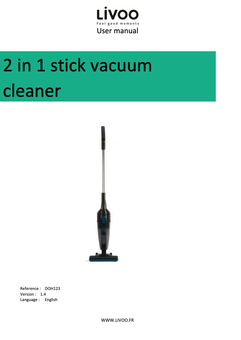 Página 1 del manual Manual de usuario Livoo DOH123