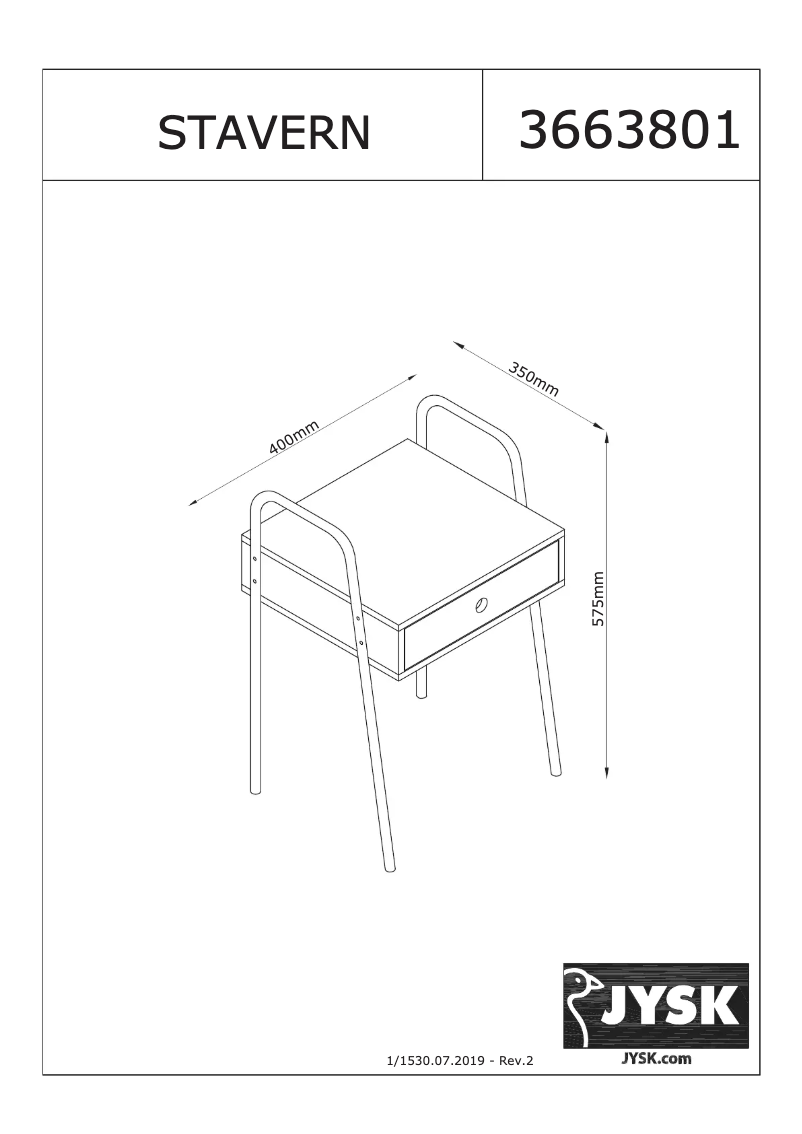 Imagen de la primera página del manual del dispositivo Stavern