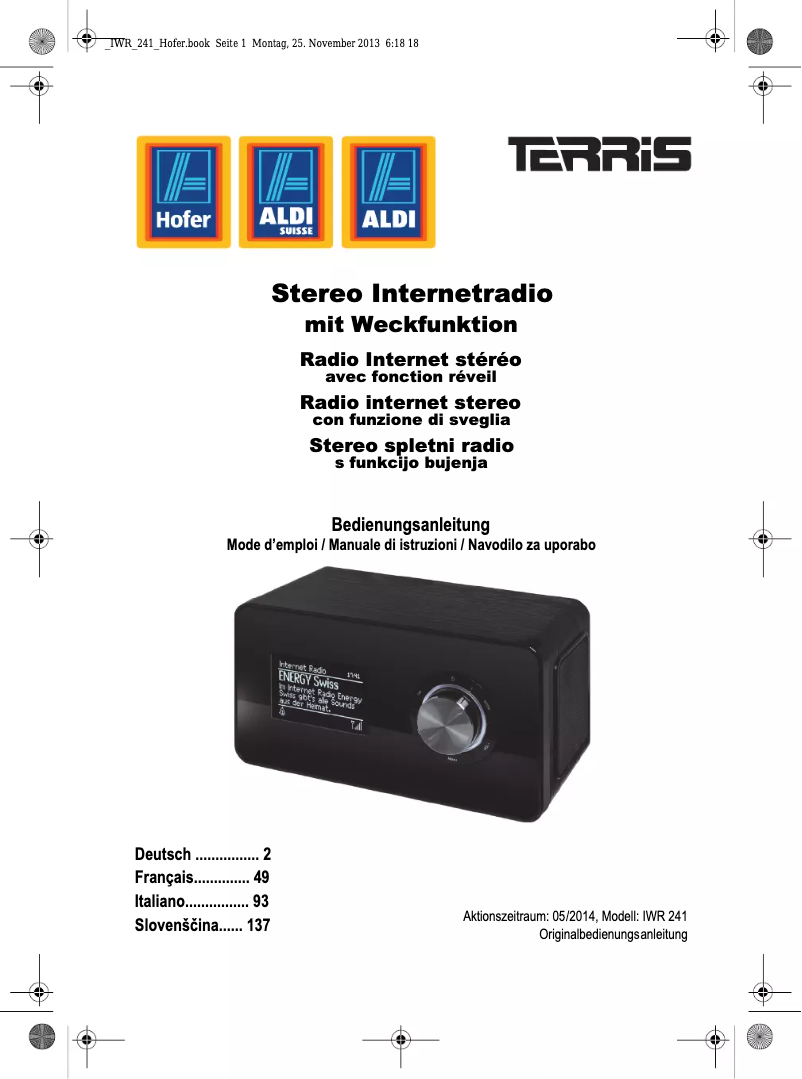 Página 1 del manual Manual de usuario Terris IWR 241