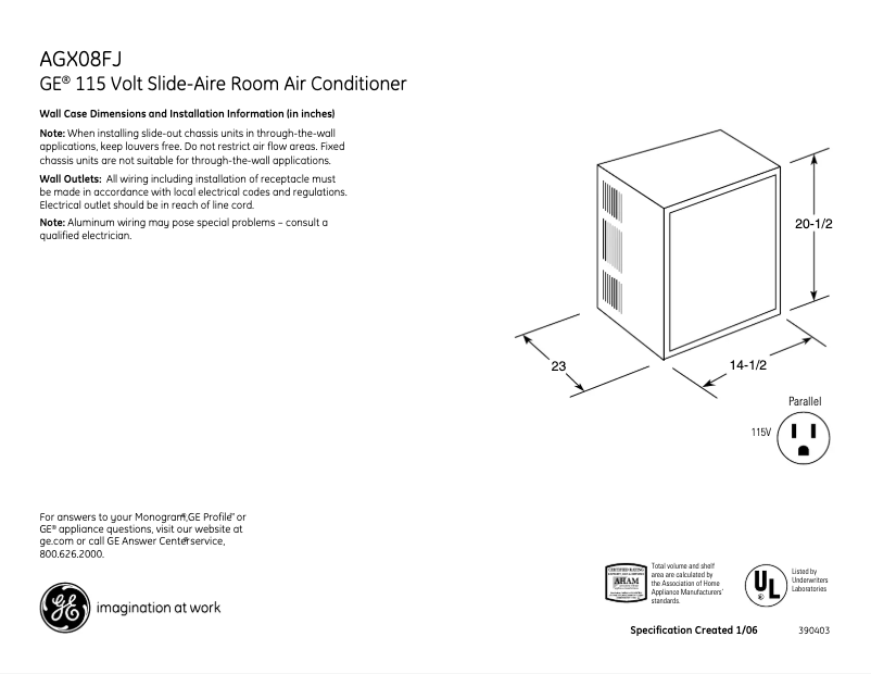 Imagen de la primera página del manual del dispositivo AGX08FJ