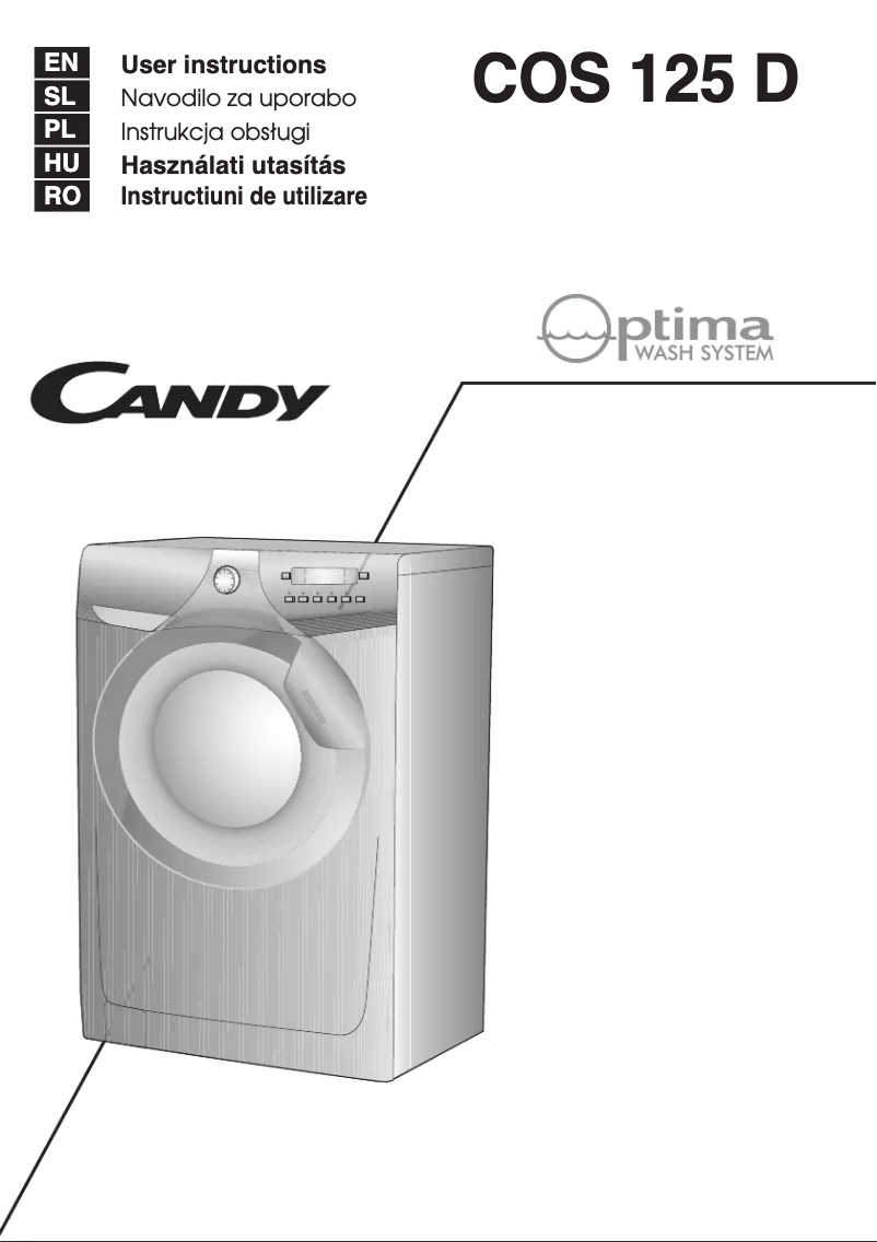 Página 1 del manual Manual de usuario Candy COS 125 D